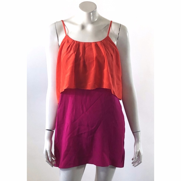 Greylin Dresses & Skirts - Greylin Melinda Silk Dress Size Small Orange Pink